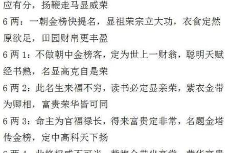 六两男命:命理解读与人生启示