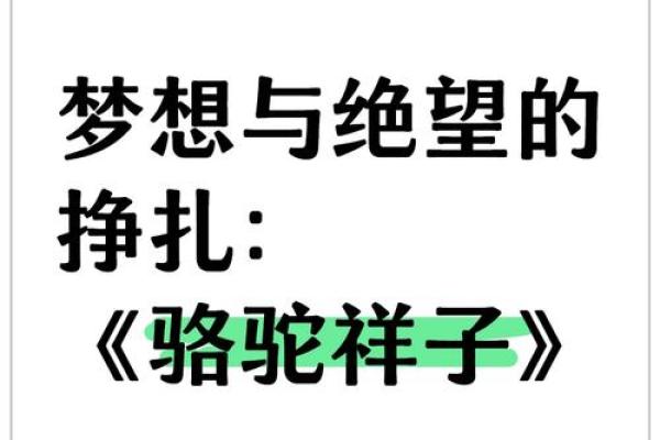 骆驼祥子：生命与梦想的纠葛，何者更为珍贵？