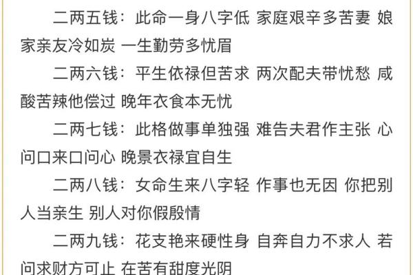 女命3两五钱：命运与人生的微妙关联