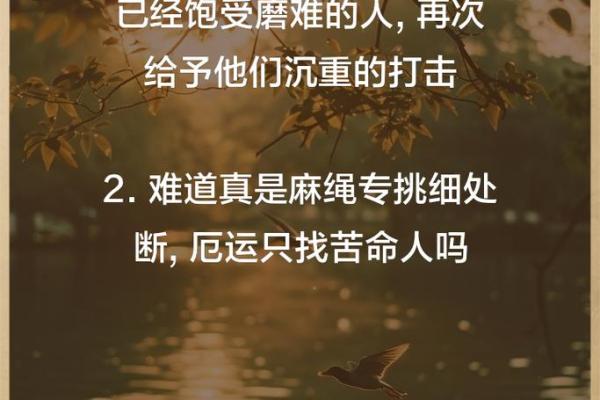 女命男名苦命的深意与命运解读