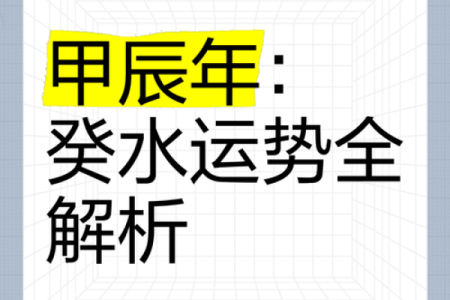 葵水命解析：揭示出生时间对命运的深远影响