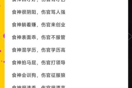 揭秘男命食伤之象:食物与性格的奥秘