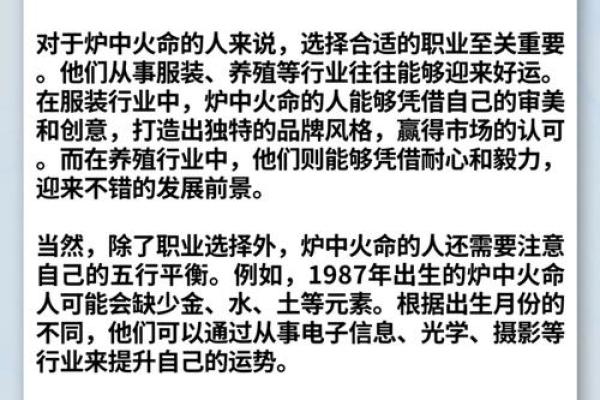 火命人士适合从事的行业解析与推荐