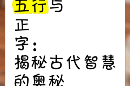 命五行的奥秘：解读每个属相背后的深层智慧与人生指引
