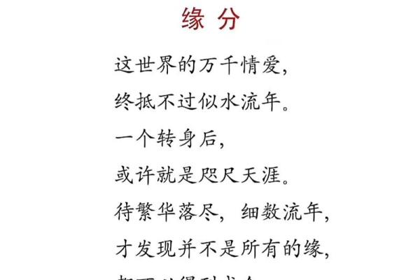 命也缘缘也是命：人生的奇妙交织与命运的启示