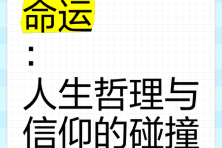 命也是命:探索人生的意义与宿命的哲理